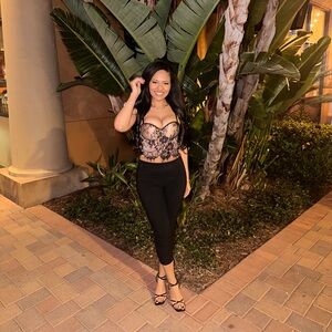Black Lace Corset Top